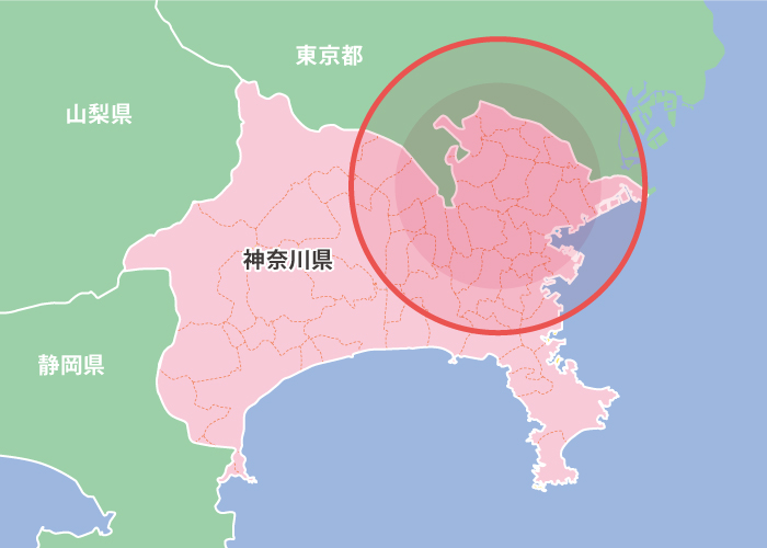 対応エリア地図 対応エリア地図